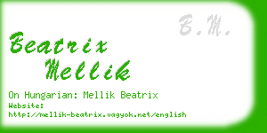 beatrix mellik business card
